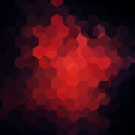 abstract background consisting of red black hexagons