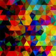 abstract background consisting of rainbow triangles