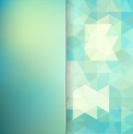 abstract background consisting of green triangles and matt glass