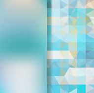 abstract background consisting of blue triangles and matt glass