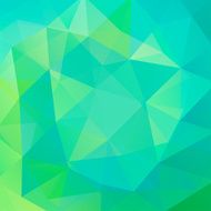 abstract background consisting of green blue triangles