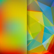 abstract background consisting of blue green yellow red triangles