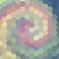 abstract background consisting of green pink gray hexagons