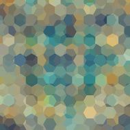 abstract background consisting of beige brown green hexagons