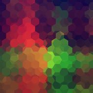 abstract background consisting of red green brown hexagons
