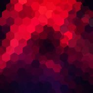 abstract background consisting of black red hexagons