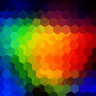 abstract background consisting of colorful hexagons