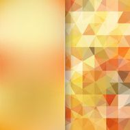 abstract background consisting of yellow orange triangles and matt glass N2