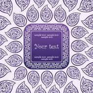 Vector Ornate blue frame and background