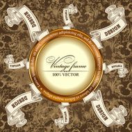 vintage template Background with Label scroll