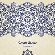 Vector vintage border in Eastern style N2