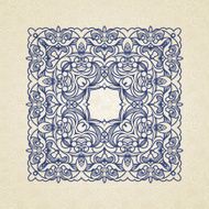 Vector vintage pattern in Victorian style N5