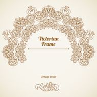 Vector floral vignette in Victorian style N4