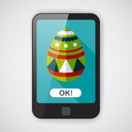 easter egg flat icon with long shadow eps10 N6