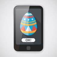 easter egg flat icon with long shadow eps10 N7