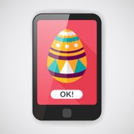 easter egg flat icon with long shadow eps10 N8
