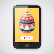 easter egg flat icon with long shadow eps10 N9