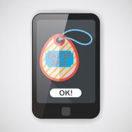 easter egg flat icon with long shadow eps10 N11