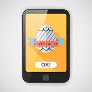 easter egg flat icon with long shadow eps10 N16