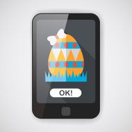 easter egg flat icon with long shadow eps10 N23