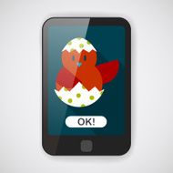 easter egg flat icon with long shadow eps10 N26