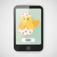 easter egg flat icon with long shadow eps10 N29