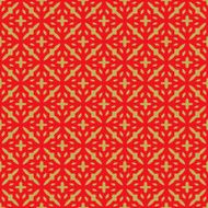 Golden seamless Chinese style cross geometry pattern background