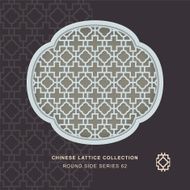 Chinese window tracery round side frame 62 cross geometry