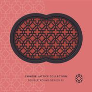 Chinese window tracery double round frame 62 cross geometry