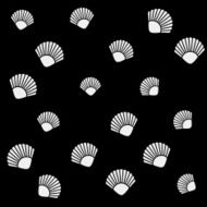Geometric simple monochrome minimalistic vector holiday pattern shell N2