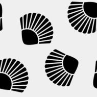 Geometric simple monochrome minimalistic vector holiday pattern shell N5