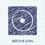 vector sketch icon of speaker