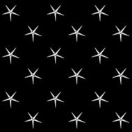 Geometric simple monochrome minimalistic vector holiday pattern starfish N3