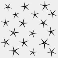 Geometric simple monochrome minimalistic vector holiday pattern starfish N5