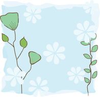 Blue background consisting of green grass