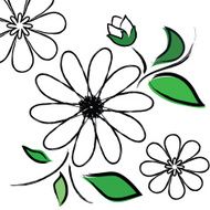 Wallpaper beautiful white flower and leaves