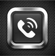 Phone Ringing on Black Square Button