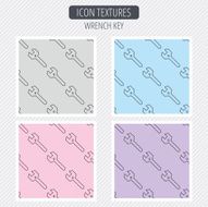 Wrench key icon Repair tool sign