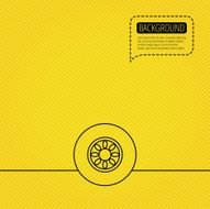 Car wheel icon Automobile service sign