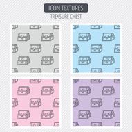 Treasure chest icon Piratic treasury sign