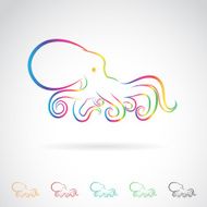Vector image of an octopus