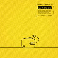 Send money icon Cash wallet sign N3