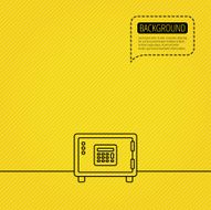 Safe icon Money deposit sign N13