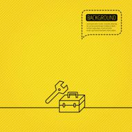 Repair toolbox icon Wrench key sign