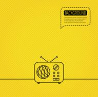 Radio icon Retro musical receiver sign