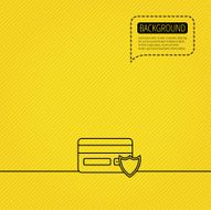 Protection credit card icon Shopping sign N3