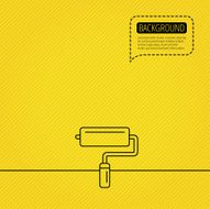 Paint roller icon Paintbrush tool sign N2