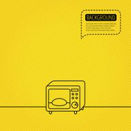 Microwave oven icon Kitchen appliance sign
