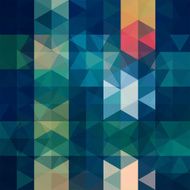 abstract background consisting of dark green blue triangles