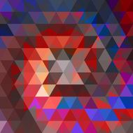 abstract background consisting of blue red brown triangles